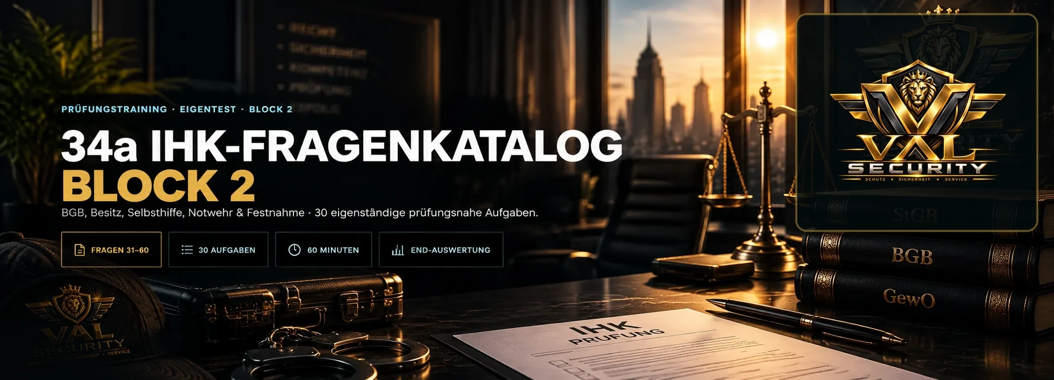Prüfungstraining Block 2 – BGB, Besitz, Selbsthilfe, Notwehr und Festnahme