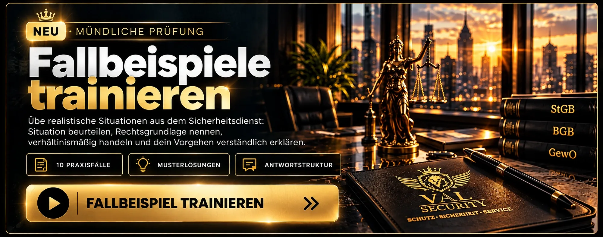 Neu: Mündliche Prüfung – Fallbeispiele trainieren. Zehn Praxisfälle, Musterlösungen und Antwortstruktur. Fallbeispiel trainieren.